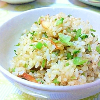 花椒香る♪干しエビと大根葉の混ぜご飯